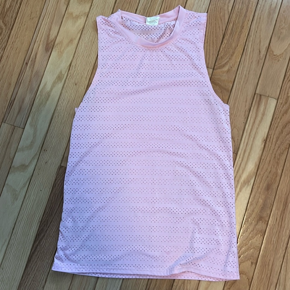 Zyia Pink Eyelet Muscle Tank - Size XS
